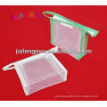 White color Nylon Mesh Pouch with piping and label